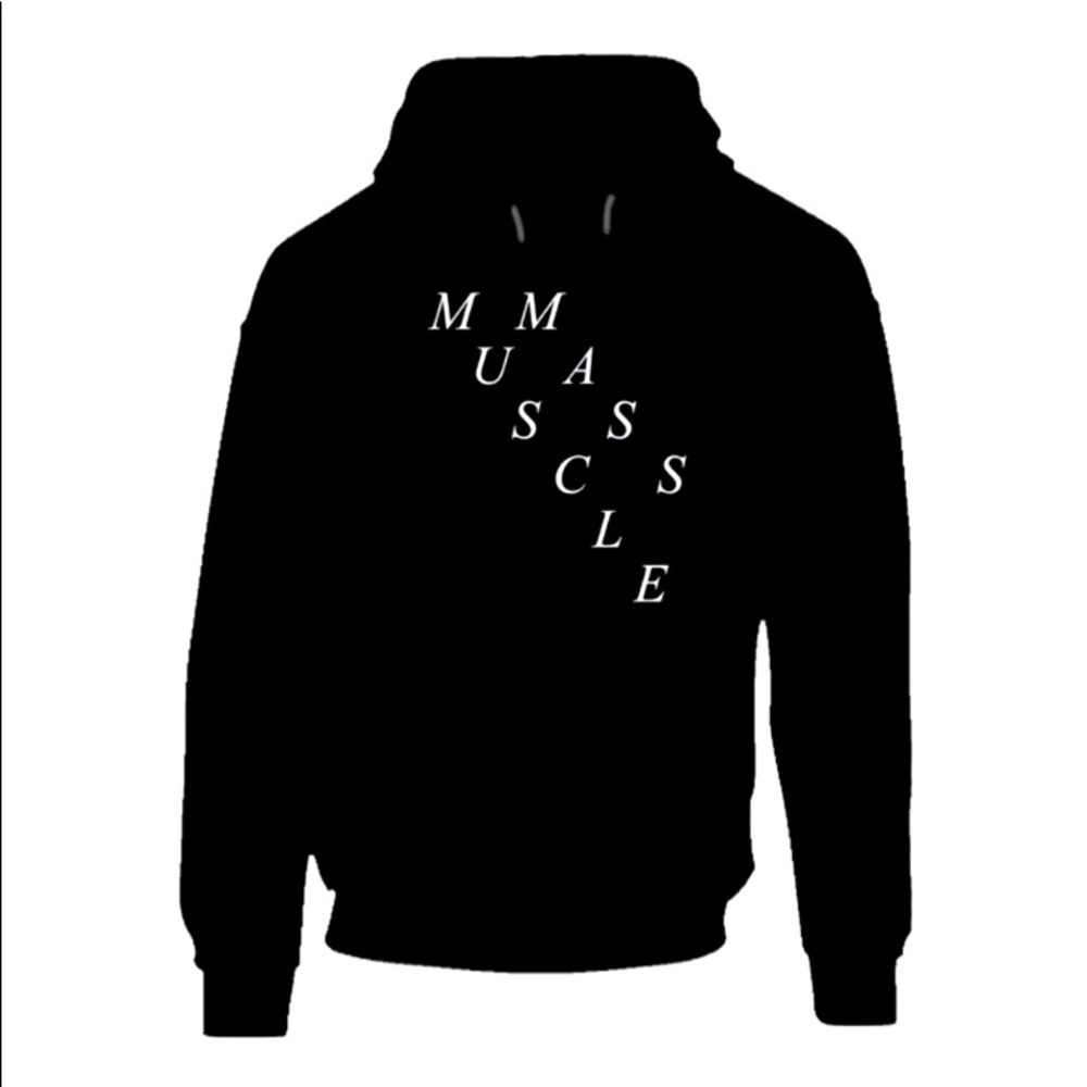 MUSCLE MASS BLACK HOODIES DESIGNED BY RetailVente